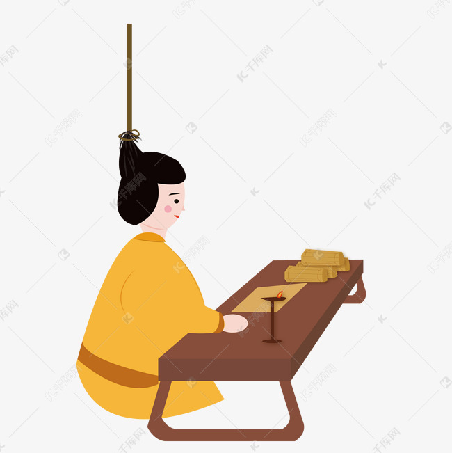 头悬梁的男孩