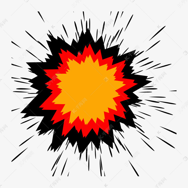 手绘卡通惊爆爆炸效果素材图片免费下载-千库网