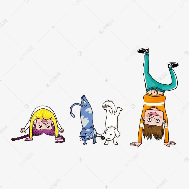 六一儿童节倒立的儿童