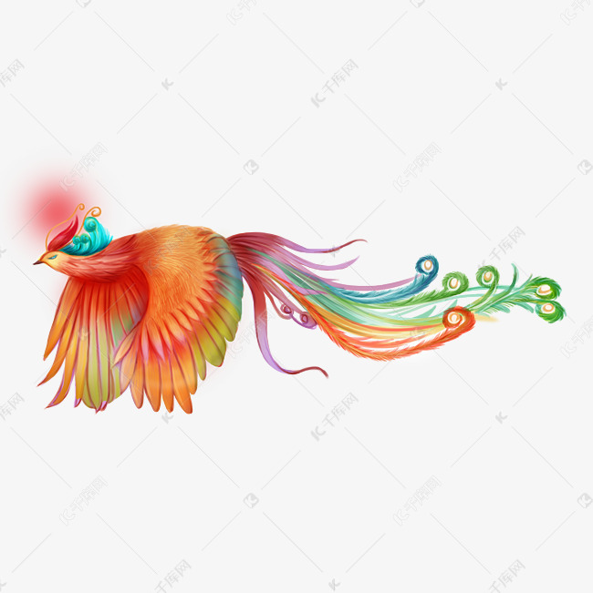 神鸟凤凰七彩png涅槃