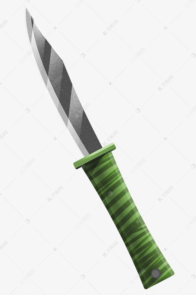 卡通军事匕首插画