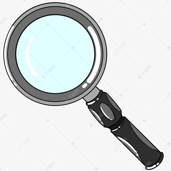 精美放大镜手绘插画素材图片免费下载-千库网