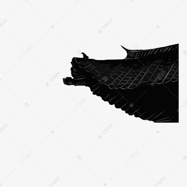 屋檐剪影古典建筑png装饰素材图片免费下载-千库网