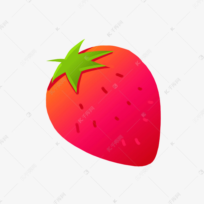 手绘红色草莓水果卡通素材图片免费下载 高清装饰图案psd 千库网 图片编号1153