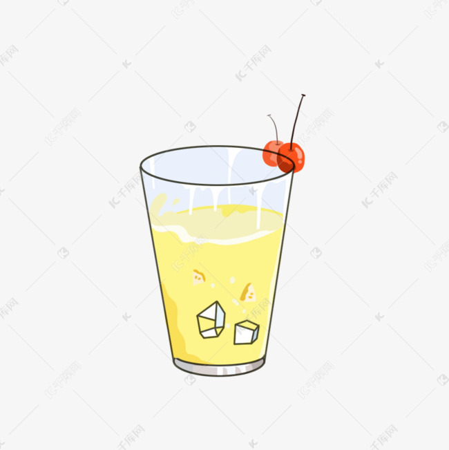 手绘果味菠萝啤酒酒杯