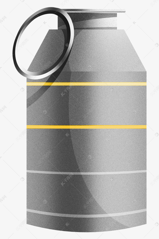 灰色军事烟雾弹插画