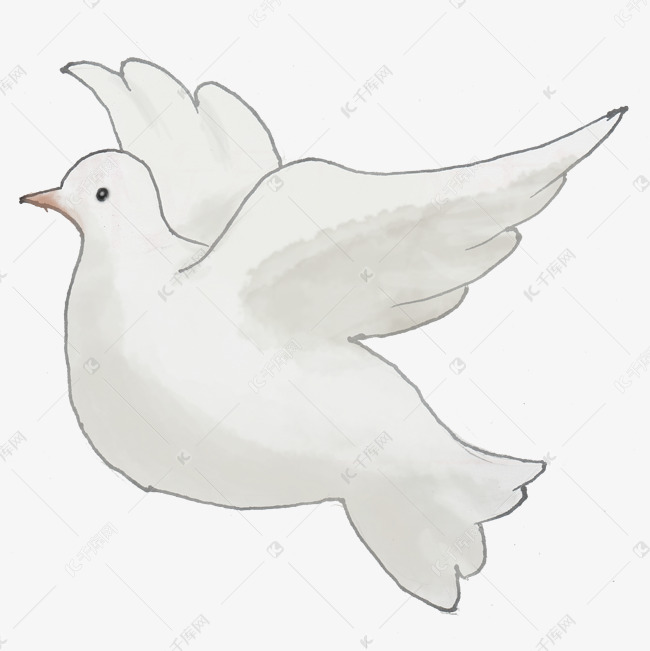 世界和平手绘和平鸽png