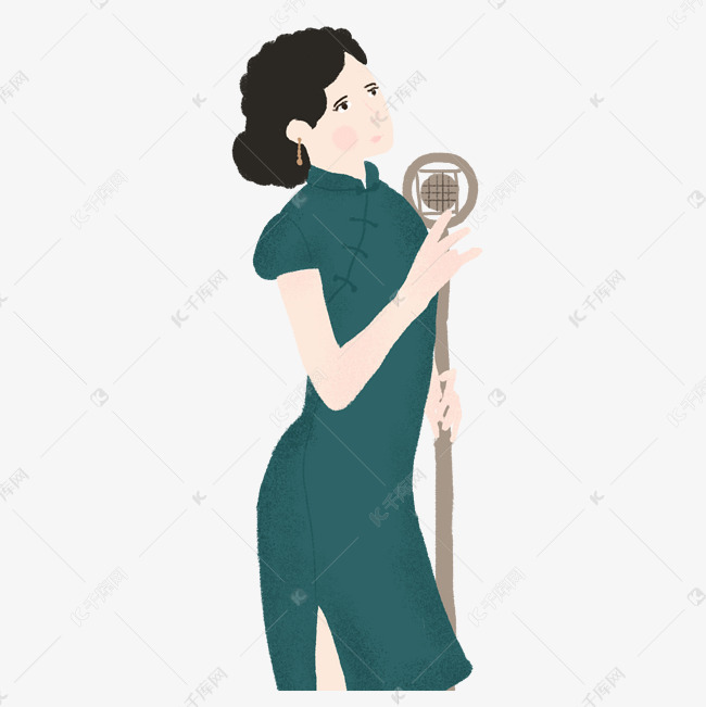 百乐门唱歌的女人免扣图