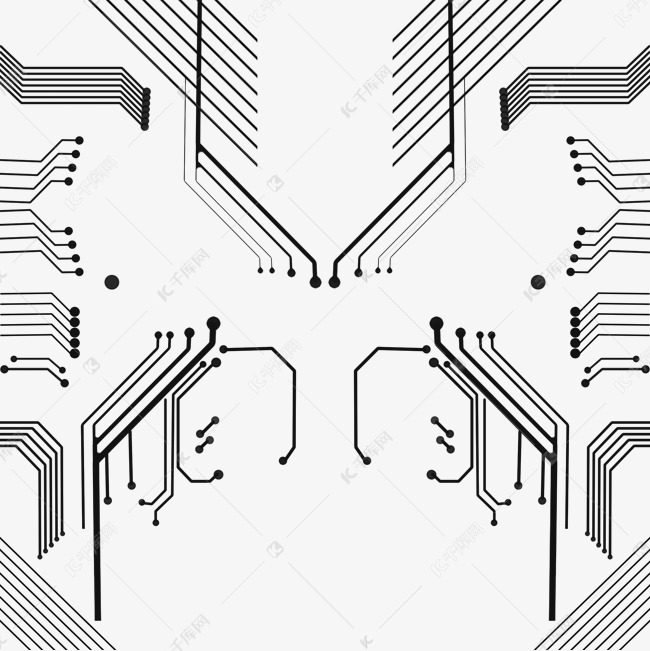 科技感黑色简约芯片纹路