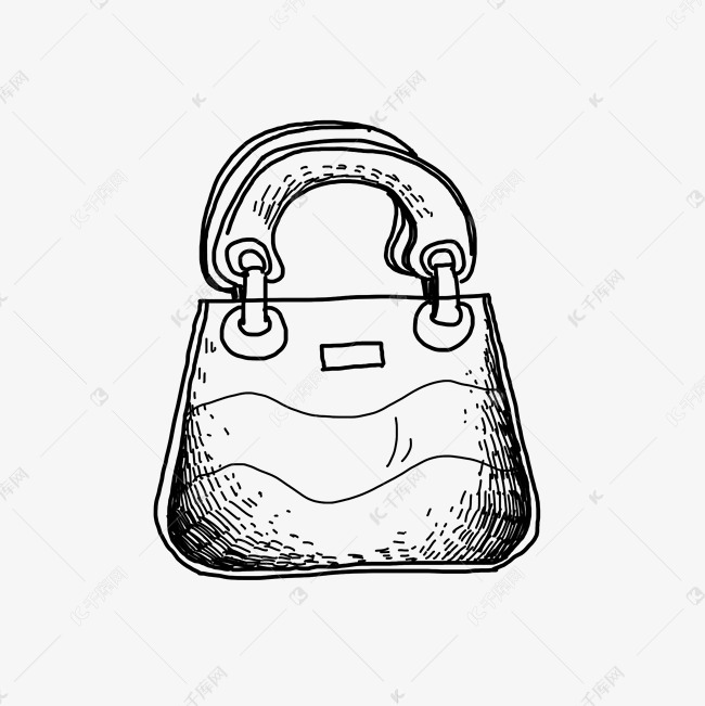 时尚手提包线稿