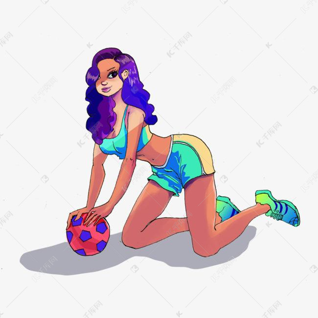 手绘2018世界杯性感足球宝贝