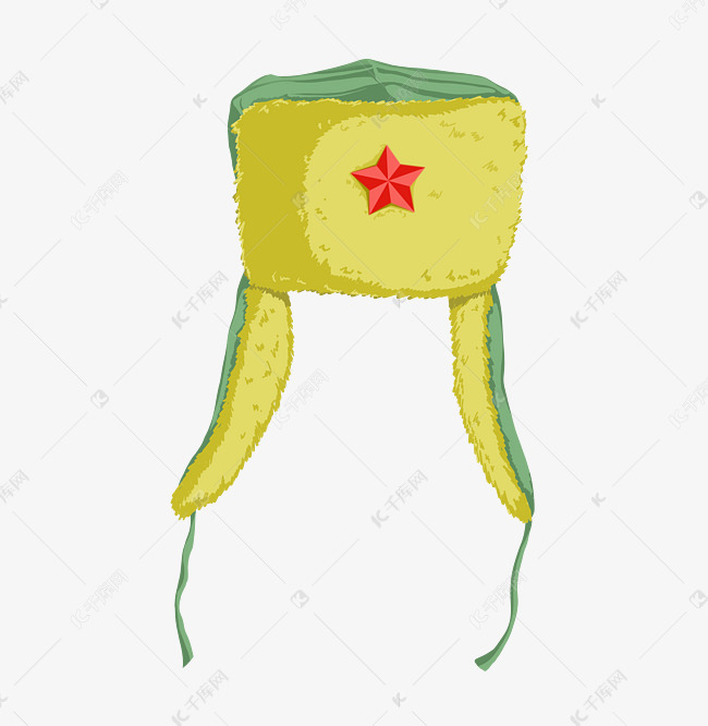 雷锋帽卡通小清新png素材