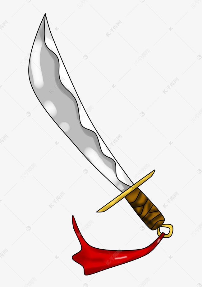 卡通解放军绣春刀png