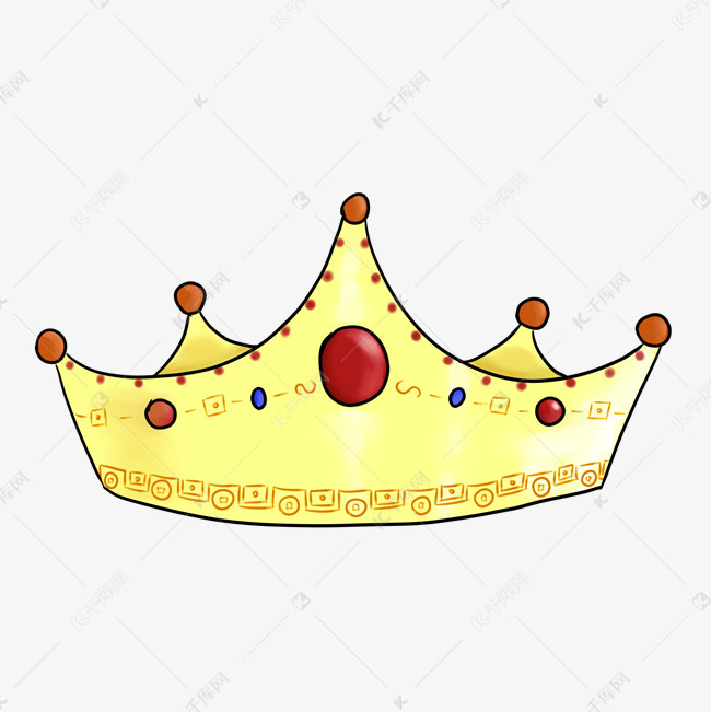 金色的皇冠手绘插画素材图片免费下载-千库网