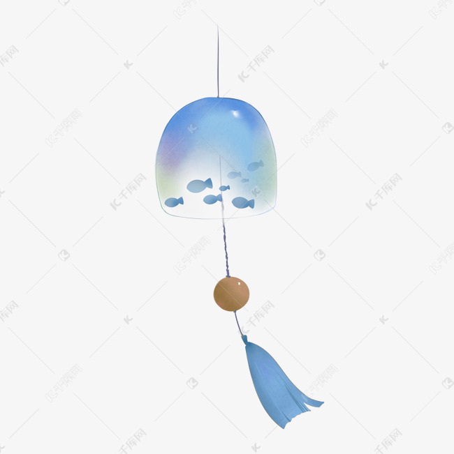 小清新水彩风铃手绘
