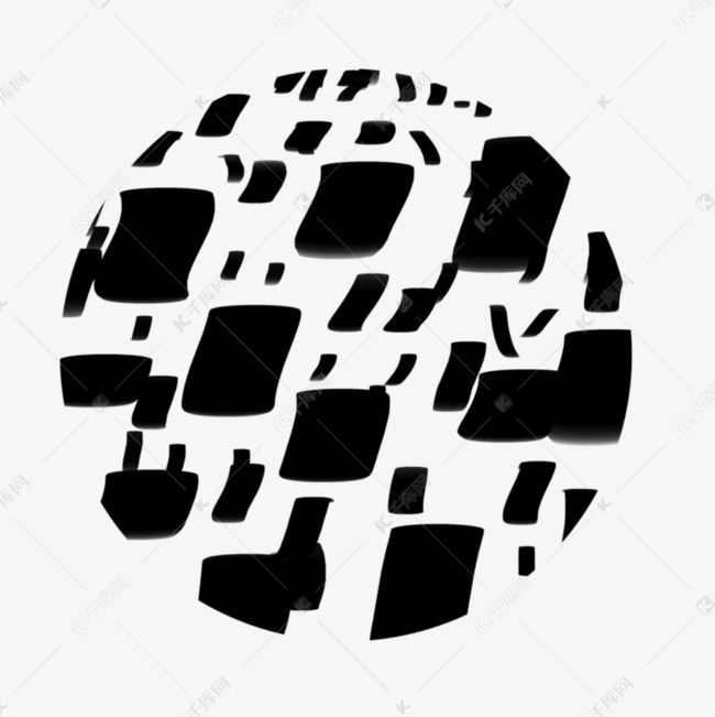 用正方形块组成的圆形