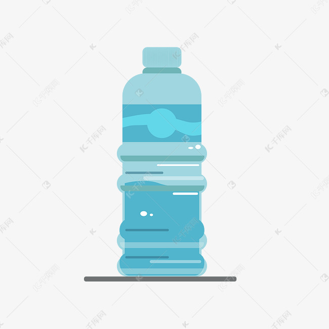 矢量手绘卡通矿泉水