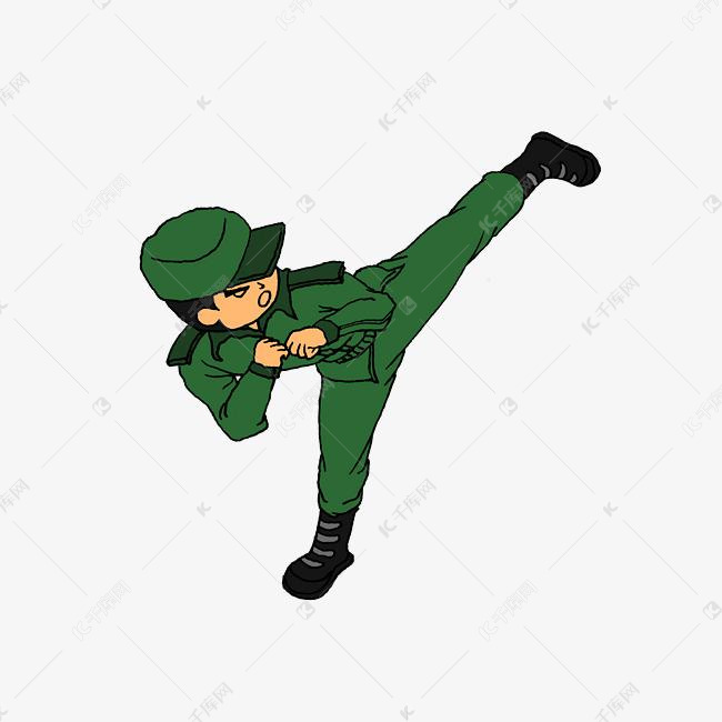 正在格斗的中国军人