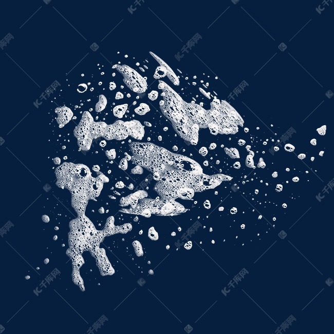 梦幻白色肥皂泡沫设计