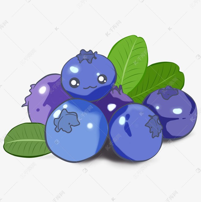 蓝莓水果表情
