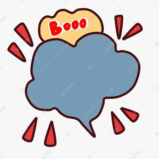 卡通装饰爆炸的对话框