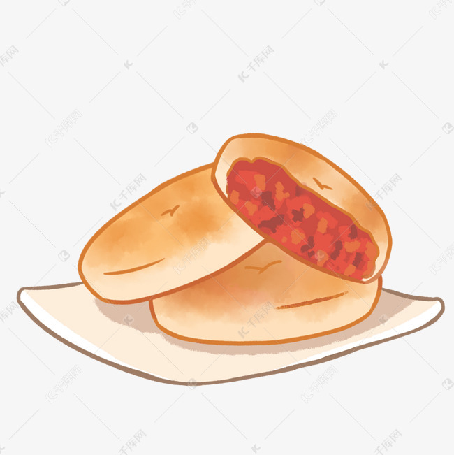 美味云南鲜花饼插画