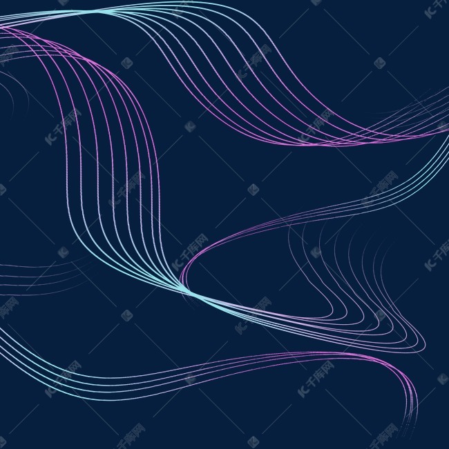 线条装饰图案弧线唯美