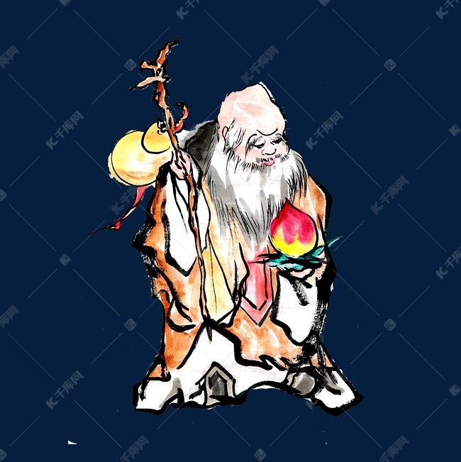 中国传统寿仙公福禄寿png神仙