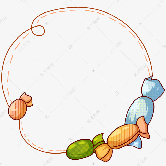 手绘可爱的边框插画