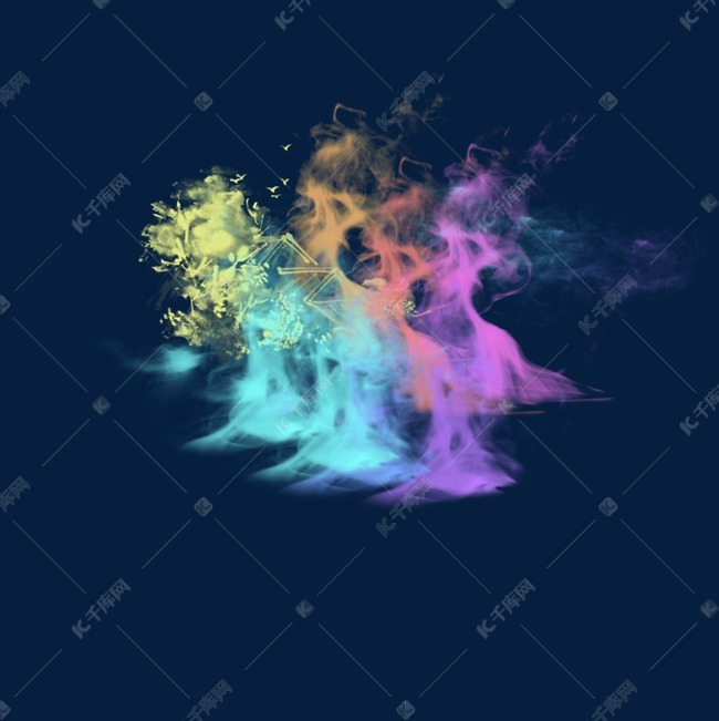 五彩斑斓的海报笔刷矢量图