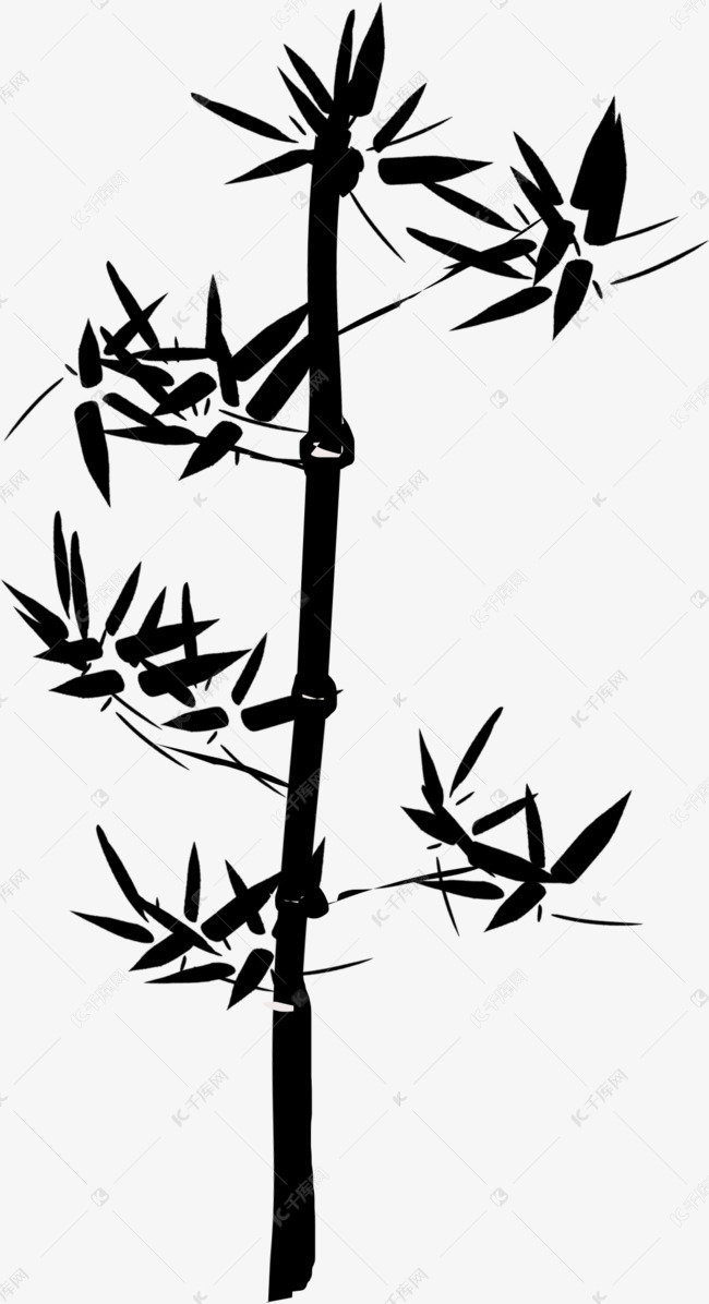 水墨画竹子 素材图片免费下载-千库网