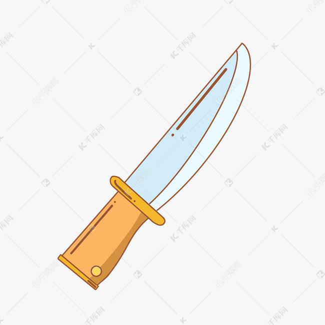 卡通插画水果刀装饰