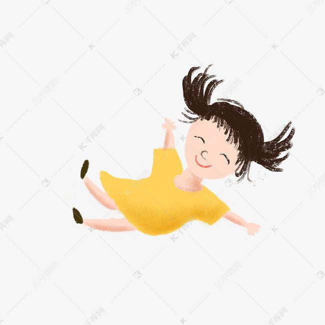 飞起来的小女孩免抠图