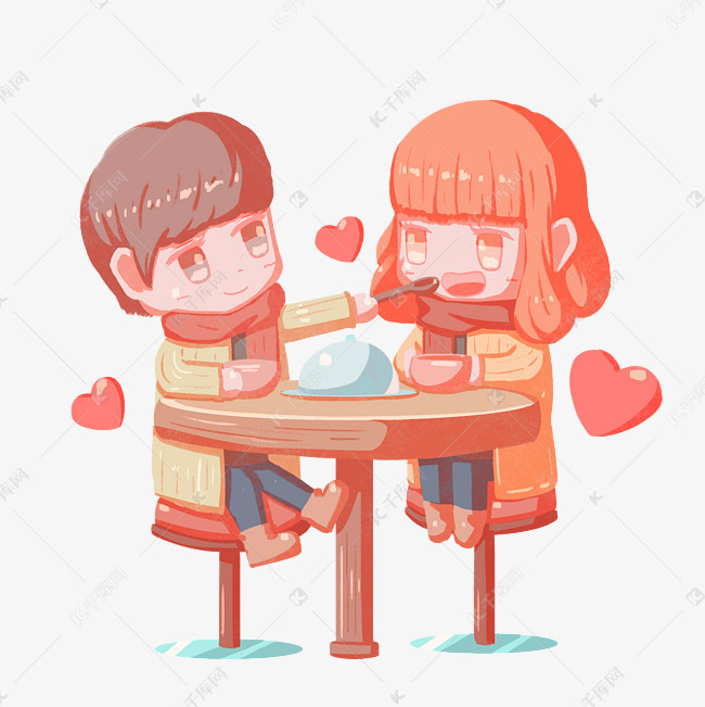 情人节情侣喂饭
