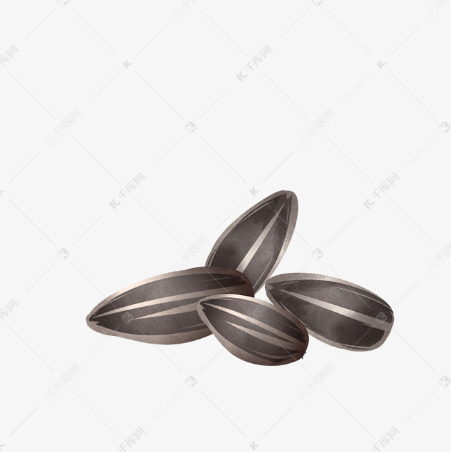 瓜子插画手绘食物免抠