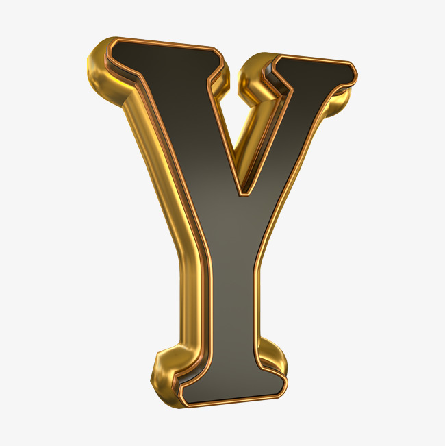 立体晶莹字母y免抠素材
