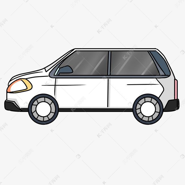 越野汽车侧面图插画