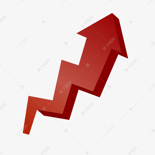 暗红色上升单个箭头素材图片免费下载_高清psd_千库网(图片编号