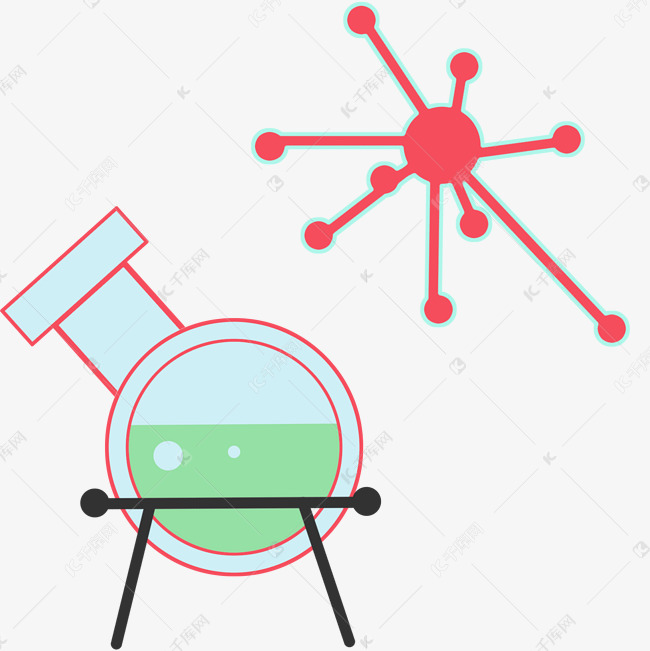 化学仪器卡通插画