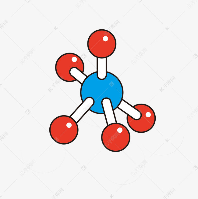 科学分子模型插画