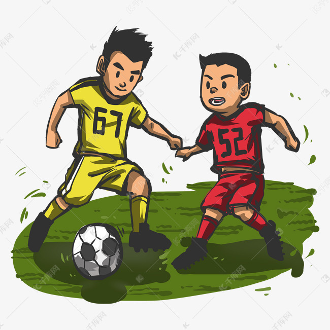 足球比赛的素材免抠                                卡通看足球比赛