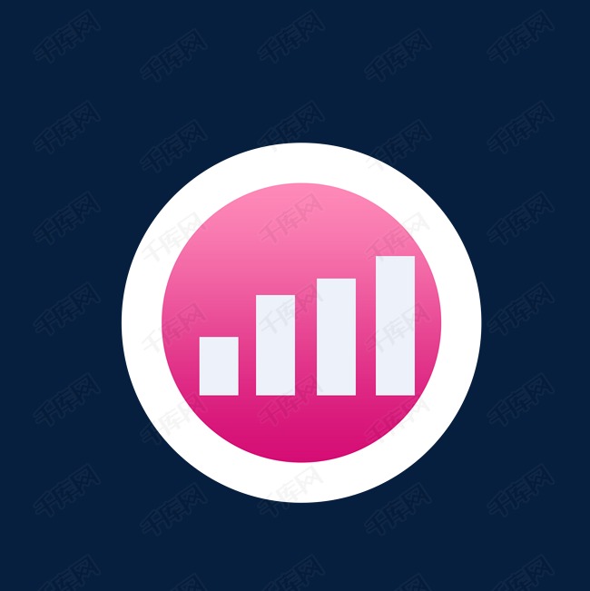 红色卡通促销数据图标