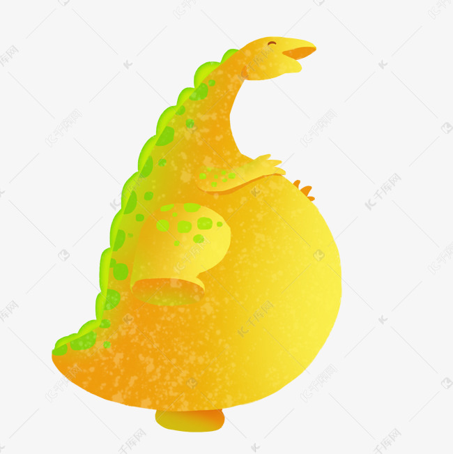 卡通大肚子恐龙插画