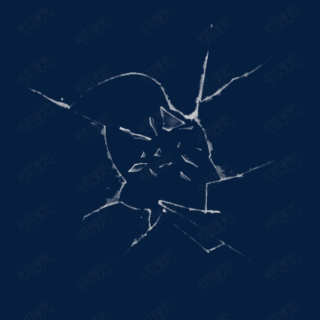 卡通透明玻璃碎片