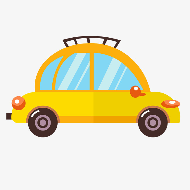 黄色卡通小汽车素材图片免费下载_高清psd_千库网(图片编号12035216)