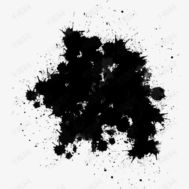 中国水墨风墨迹墨痕