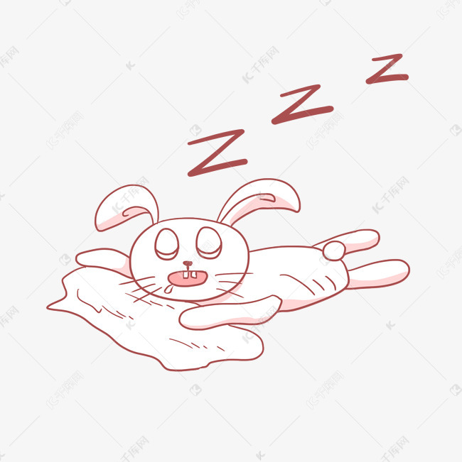 兔子在床上睡觉简笔画图片