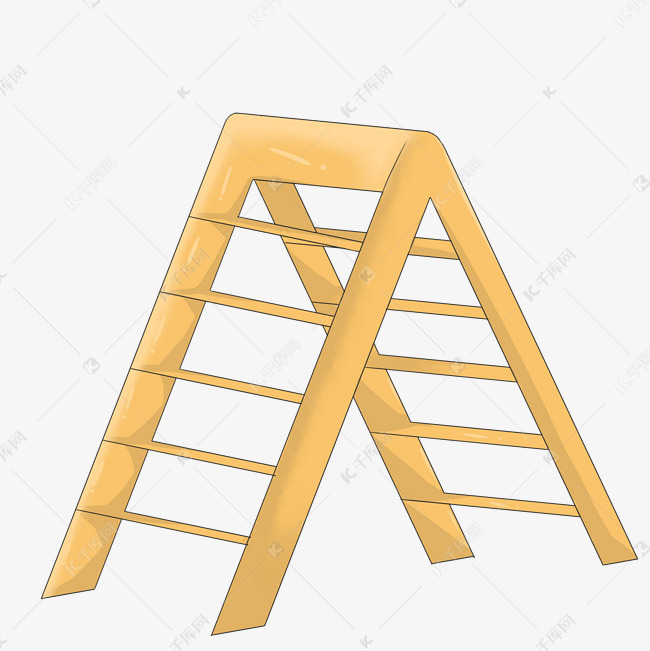 折叠梯人字梯插画
