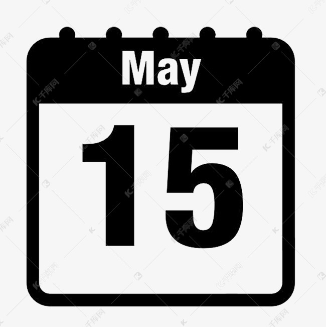5月15日的日历页界面符号图标素材图片免费下载 高清图标logopsd 千库网 图片编号