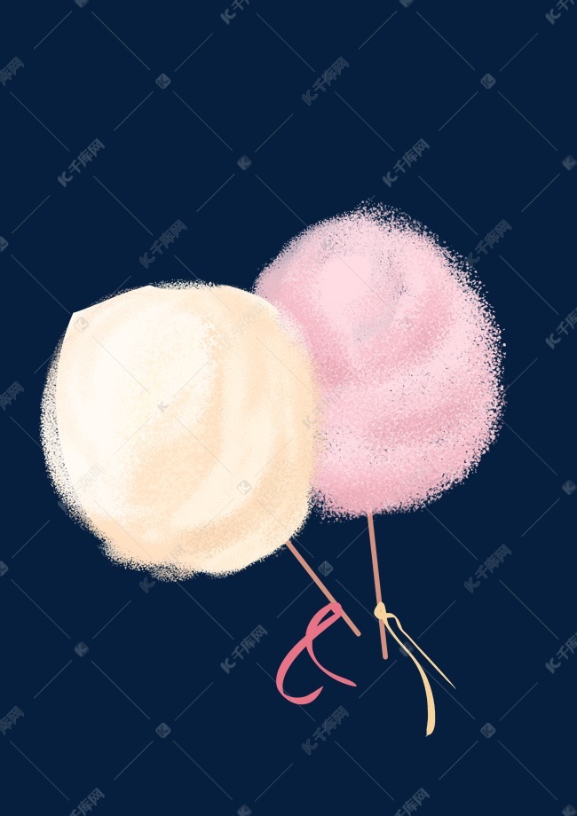 卡通的棉花糖插画